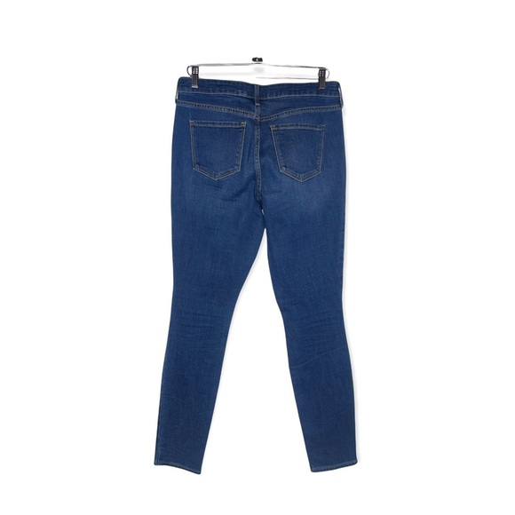 OLD NAVY Blue Distressed Pop Icon Skinny Mid-Rise Jeans 10 Long - Picture 4 of 6